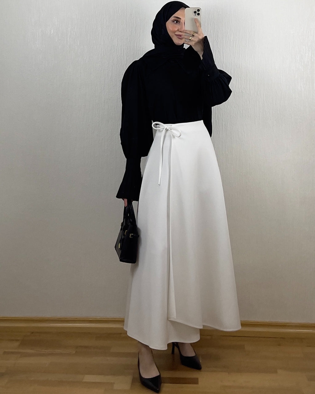 Scuba Cape Skjørt – Kremhvit