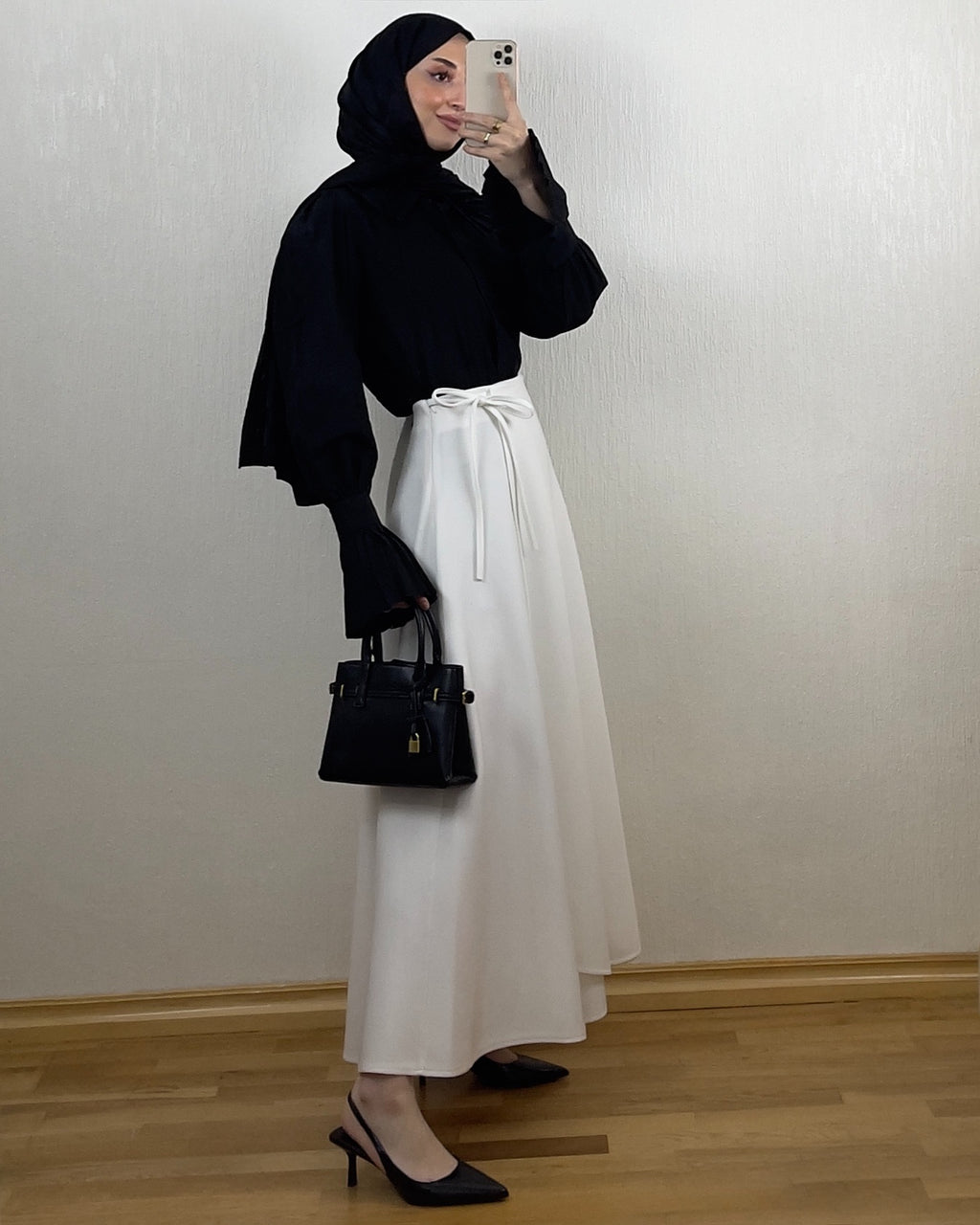 Scuba Cape Skjørt – Kremhvit