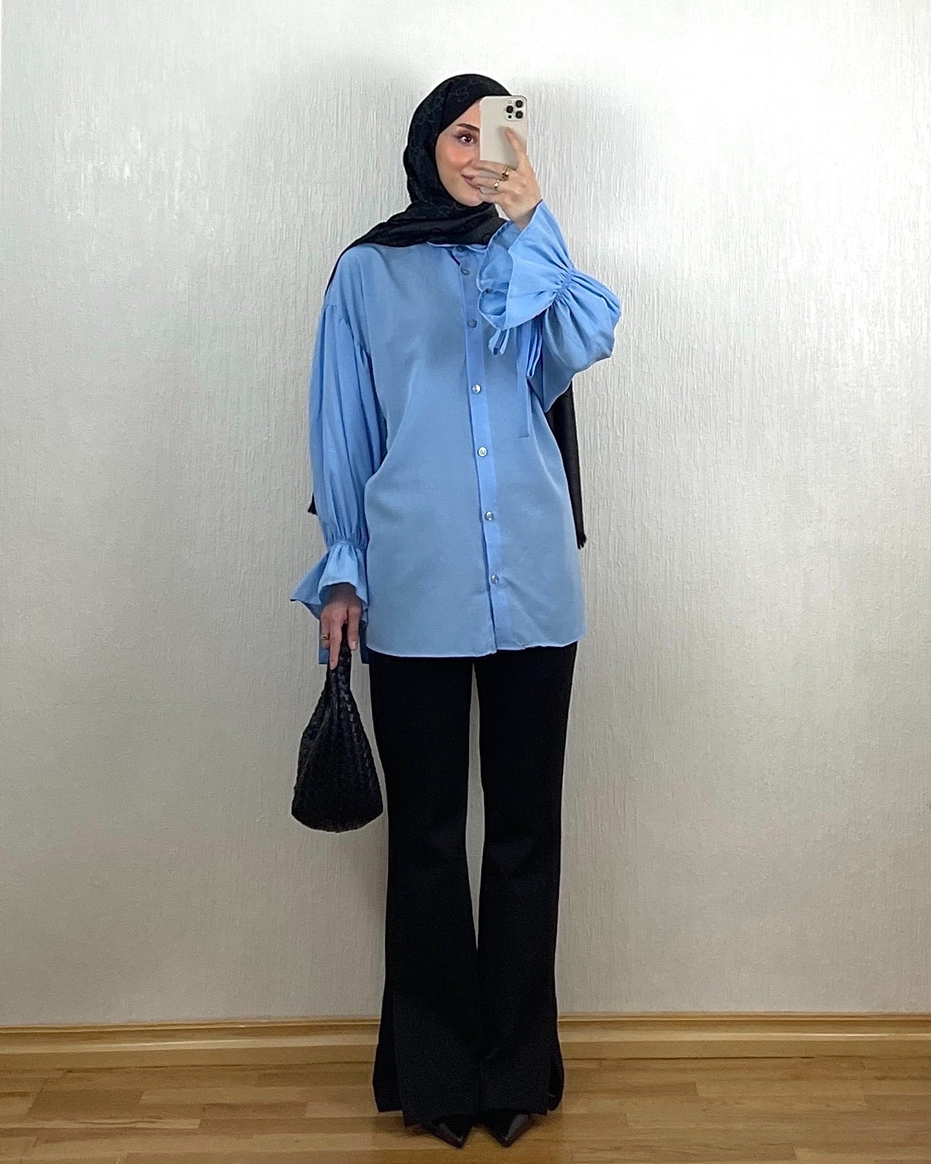 Scuba Split Flared Bukse — Svart