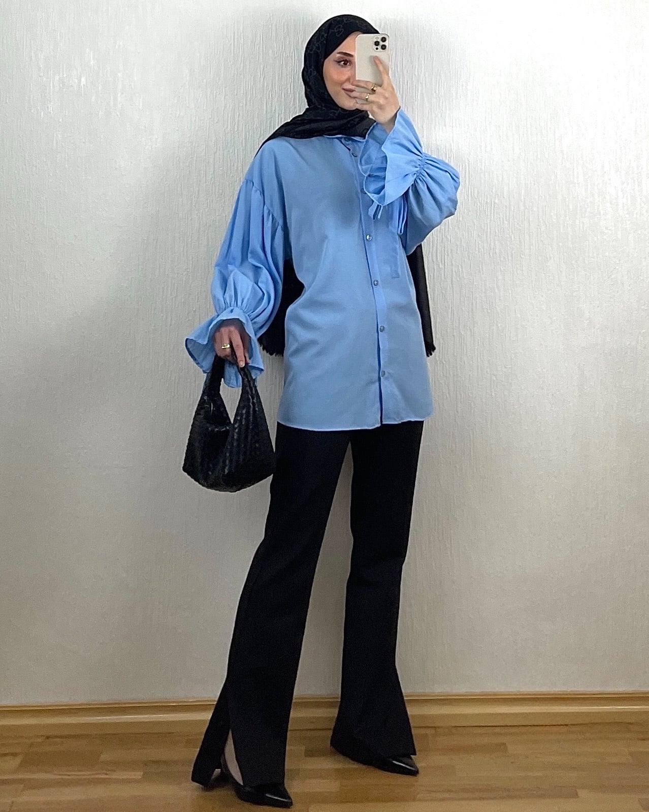 Scuba Split Flared Bukse — Svart